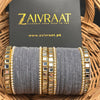 Pearl & Kundan Velvet Bangle Set