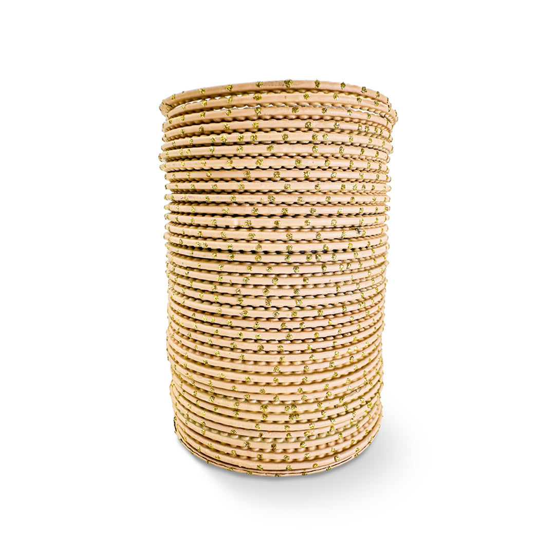 ( Pack of 12 ) Dotted Metallic Bangles - DMB - 028