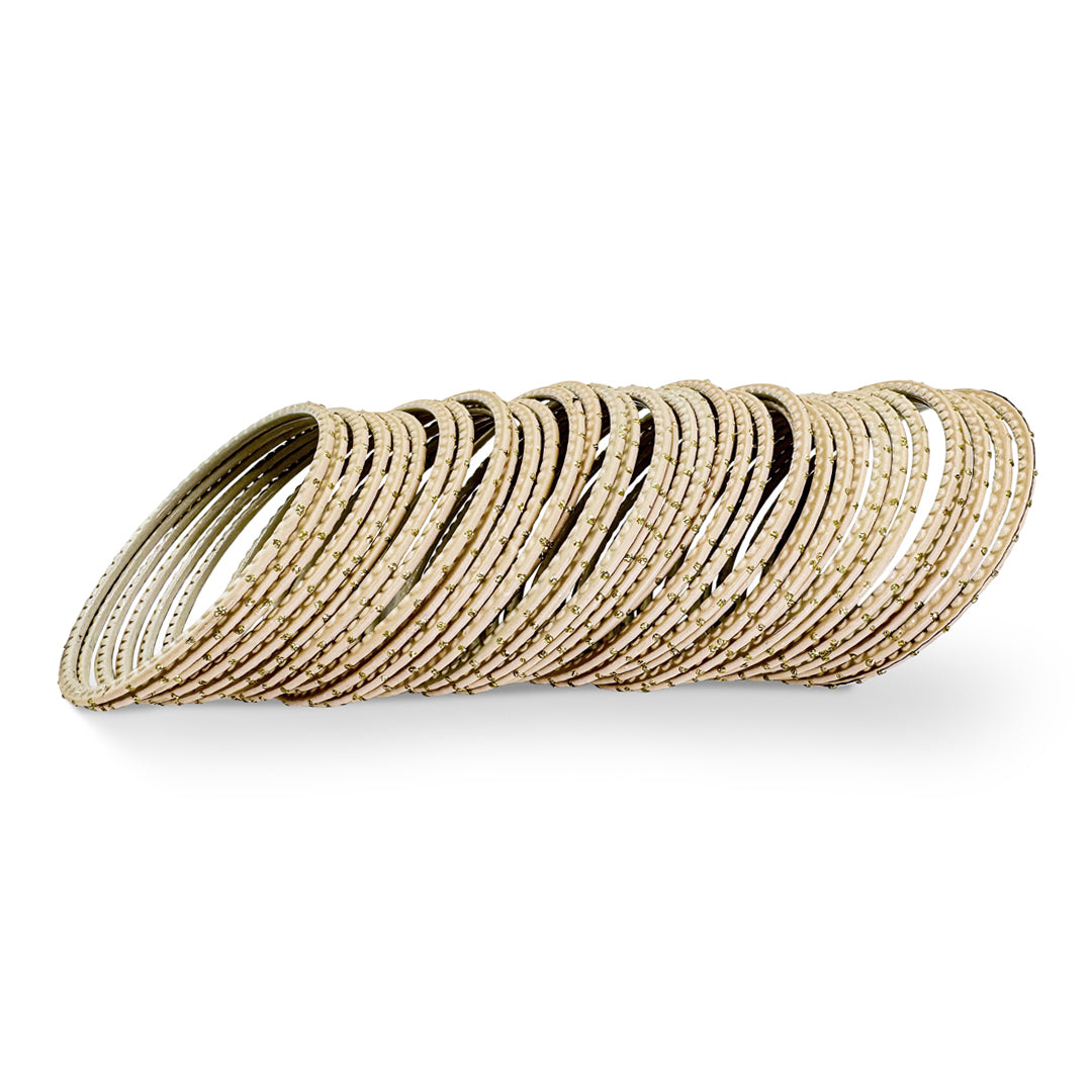 ( Pack of 12 ) Dotted Metallic Bangles - DMB - 028