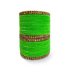 Chartreuse Velvet Finish Metal Bangle for Elegant Women’s Fashion