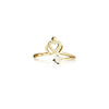 Gold Crown Heart Ring with CZ Stones - Zaivraat