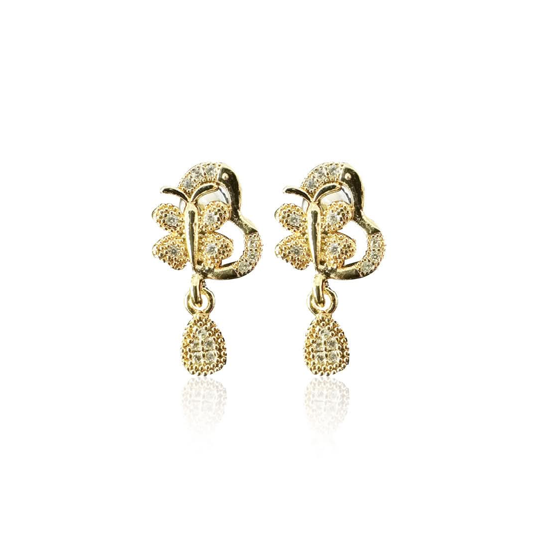 Zaivraat Gold-Tone Butterfly Earrings  – Trendy Fashion Jewelry