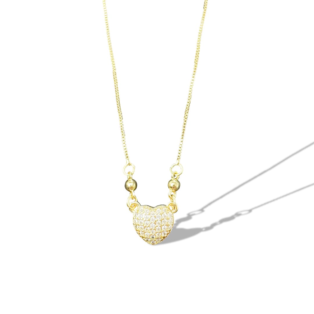 Elegant Gold Heart Pendant Necklace-13