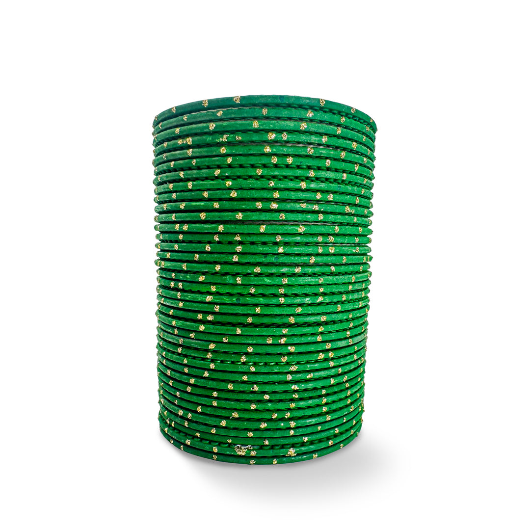 ( Pack of 12 ) Dotted Metallic Bangles - DMB - 001