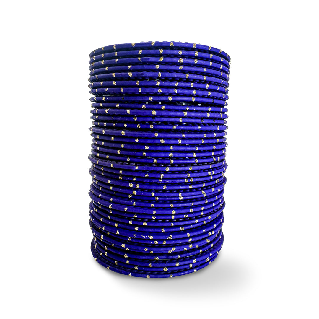 ( Pack of 12 ) Dotted Metallic Bangles - DMB - 005