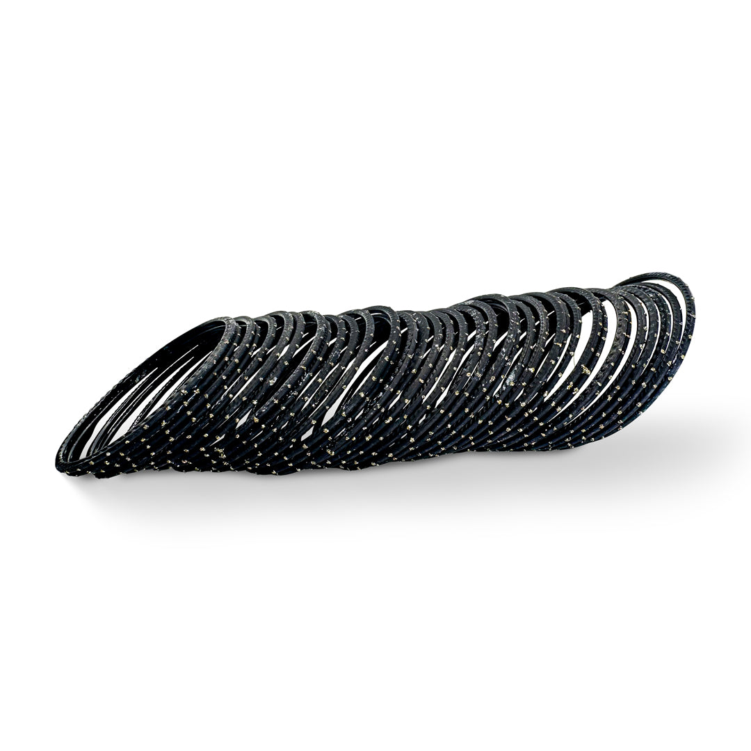 ( Pack of 12 ) Dotted Metallic Bangles - DMB - 010