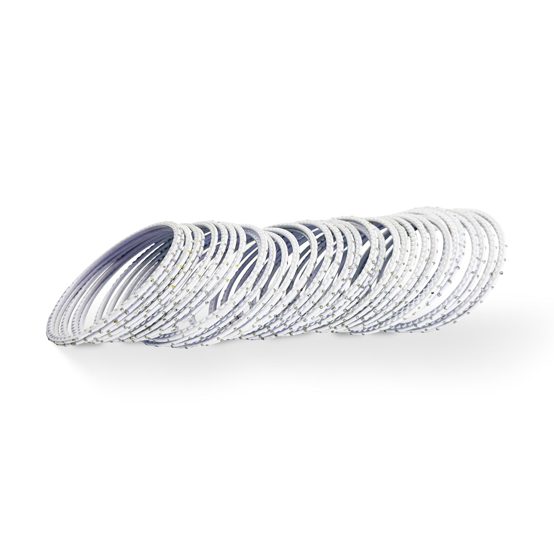 ( Pack of 12 ) Dotted Metallic Bangles - DMB - 012