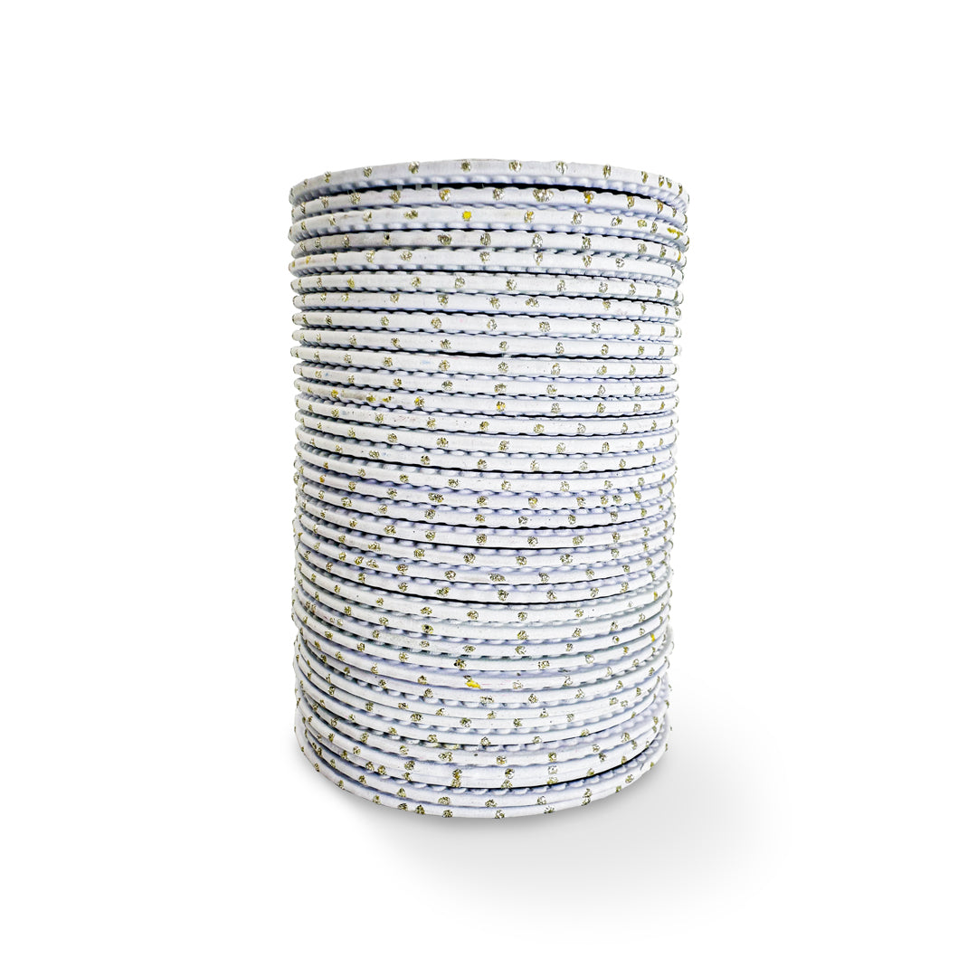 ( Pack of 12 ) Dotted Metallic Bangles - DMB - 012