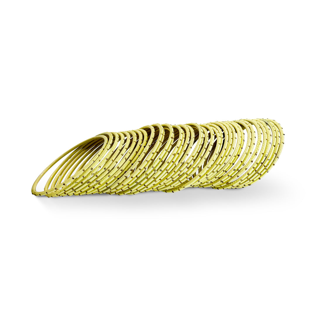 ( Pack of 12 ) Dotted Metallic Bangles - DMB - 014