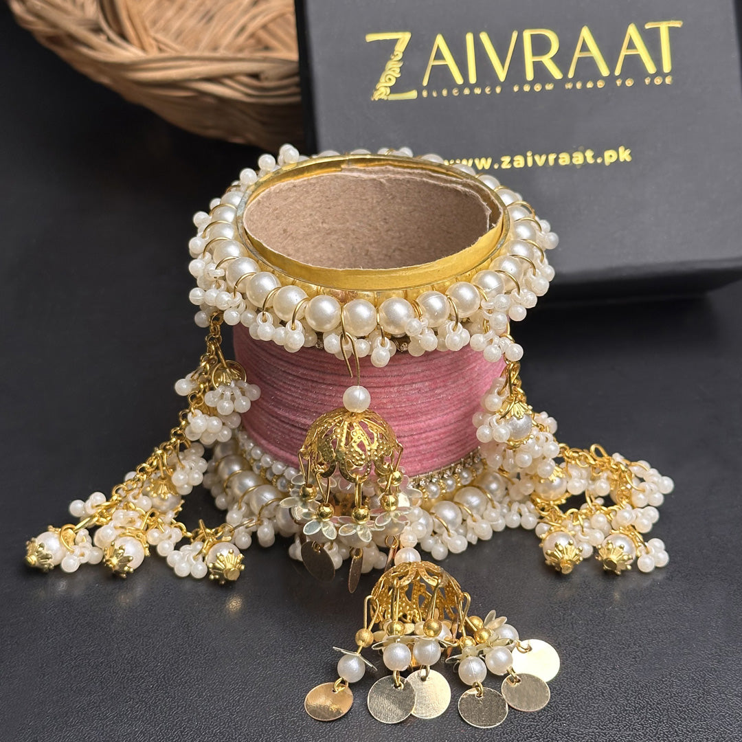 Velvet & Pearl Hanging Gajra Set