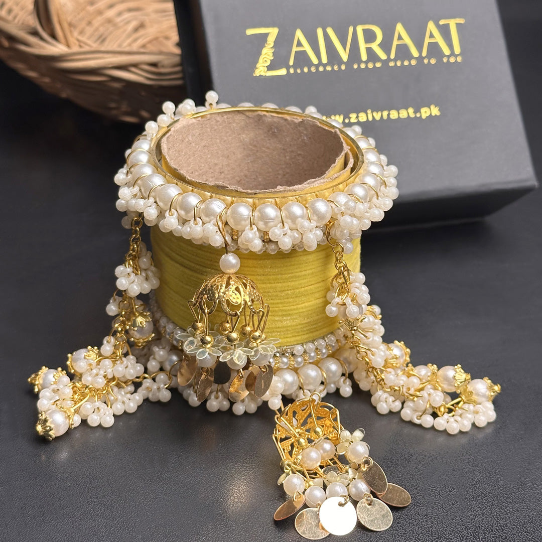 Velvet & Pearl Hanging Gajra Set