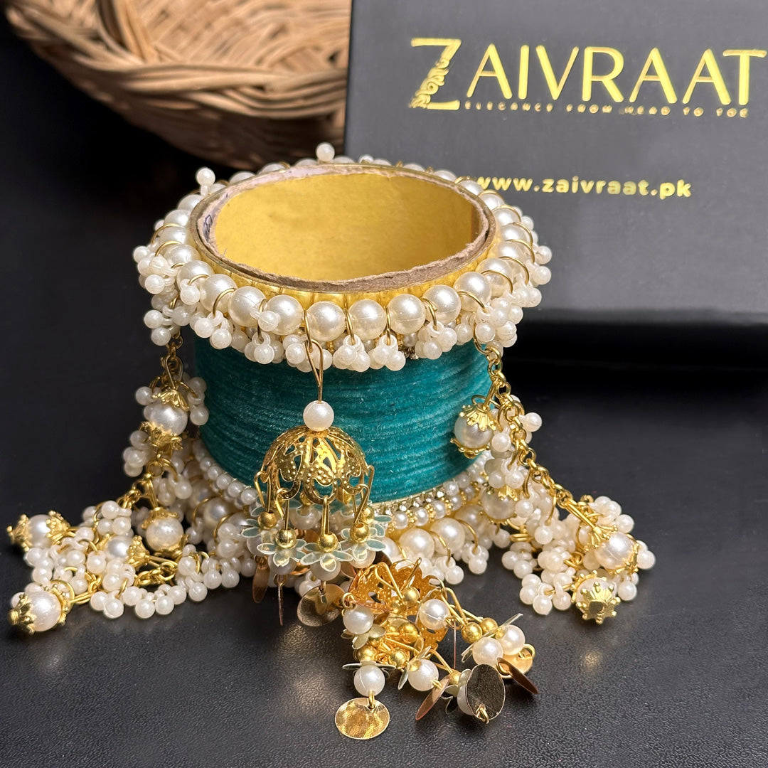 Velvet & Pearl Hanging Gajra Set