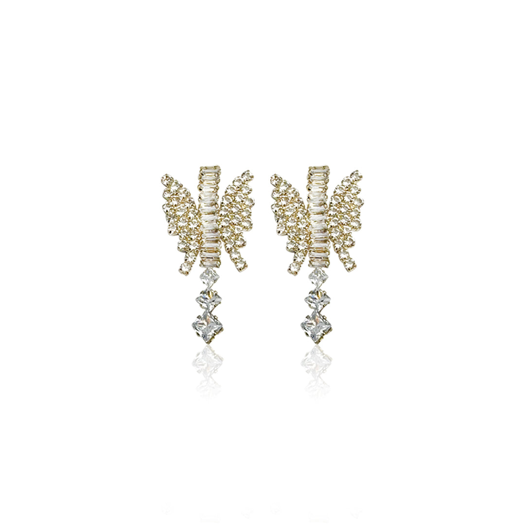 Sparkling Crystal Butterfly Earrings – Glamorous Jewelry for Women