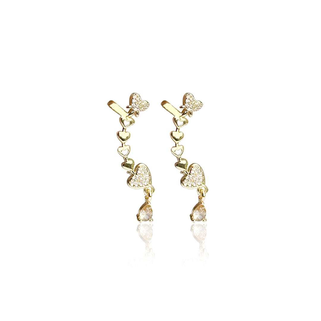 Butterfly and Heart Earrings – Elegant Fashion Jewelry for Women