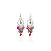  Multicolor Bold Chandelier Earrings with Crystal Drops  - Zaivraat