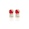 Red Fancy Crystal Earring - Zaivraat